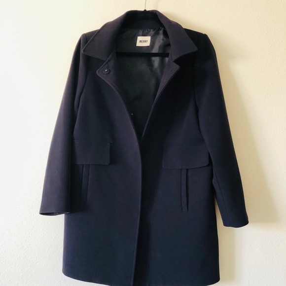 Coat jacket navy basic jackets outwear navyjacket - Picture 2 of 16